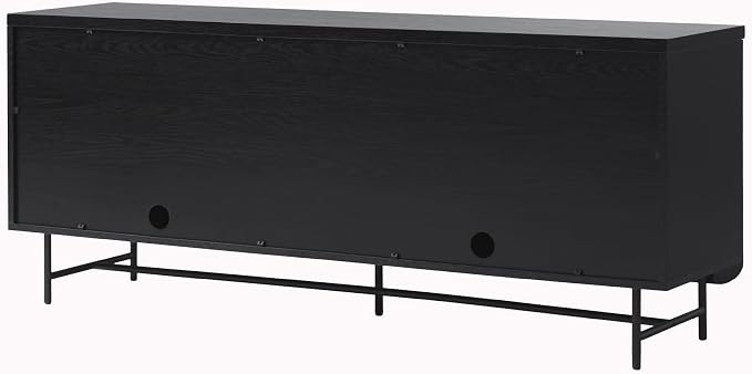 Walker Edison Reema Fluted 4-Door Kitchen Sideboard Buffet Console, 69 Inch - Image 7