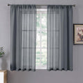 Tollpiz Sheer Curtains Living Room Linen Textured Curtain Sheers Light by Tollpiz