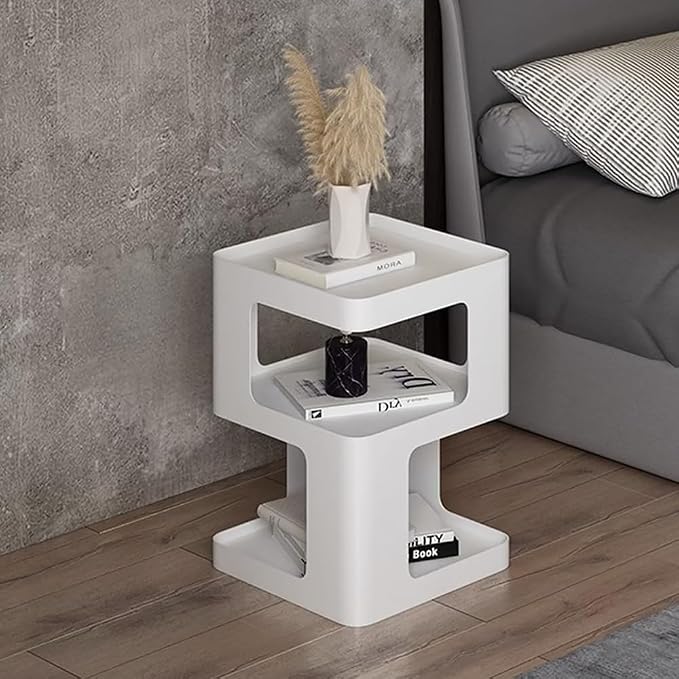 Modern Metal Side Table with Storage, Small End Table - Image 5