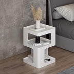 Modern Metal Side Table with Storage, Small End Table - Image 5