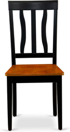 East West Furniture ANC-BLK-W Antique Kitchen Dining Chairs - Image 4