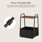 Rustic Brown Metal Frame Nightstand - Image 7