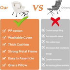 Lazy Chair with Ottoman, Large Accent Chair with Ottoman and a Throw Pillow - Image 8
