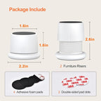 Adjustable Furniture Bed Risers, 1.6-2.6 inch Bed Risers Black, Durable Plastic - Image 3