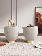 Manhattan Comfort Anderson Modern 18" Round End Table 2.0 | Ceramic Marble - Image 2