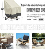 4 Pack Heavy Duty Patio Chair Covers - Image 2