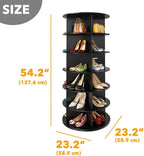SpaceAid 6 Tier Rotating Shoe Rack Tower, Spinning Shoe Display Lazy Susan - Image 2