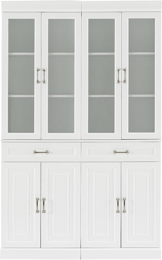 Crosley Furniture Stanton 2-Piece Glass Door Kitchen Storage Pantry Cabinet - Image 4
