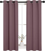 NICETOWN Bedroom Curtain Panels Blackout Draperies, 1 Pair, 29 by 45 inches - Image 2