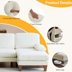 Karl home 111" Sectional Sofa U-Shaped 4-Seat Couch - Image 4