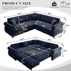 88.2" Sectional Sleeper Sofa - Image 3