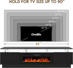 80" TV Stand for Living Room, Large Entertainment Center & Media Console - Image 7