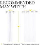 NICETOWN White Window Curtain Panels 50 inch Length, 50% Light Blocking Curtains - Image 7