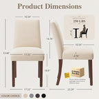 Dining Chairs Set of 2, Modern Dining Room Chairs - Image 2