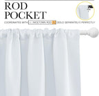NICETOWN Greyish White Bedroom Curtain Panels - Image 3