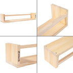 AZSKY Nursery Book Shelves 24 Inch Rustic Natural Wood Floating Shelves - Image 8