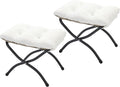 15" Folding Ottoman, Foldable Footrest Stool, Small Foot Stool by MordchilHF