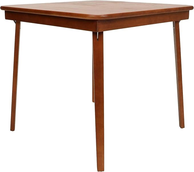 MECO Stakmore Classic Straight Edge Solid Wood Folding Card Table, Cherry Frame - Image 8