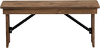 Flash Furniture Hercules Series 40" x 12" Commercial Grade Rustic Solid Pine - Image 8