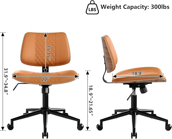 Modern Armless Office Chair - Image 2