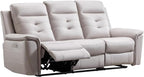 ANJ Power Oversized Reclining Sofa Couch, Breathable Faux Leather 3-Seater - Image 8