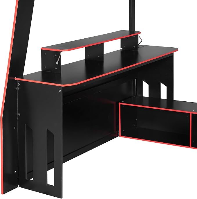 Full Size Wood Esports Loft Bed - Image 7