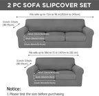 HunnmingRe Sofa Covers for 3 Cushion Couch Stretch Sofa and Loveseat Covers Set - Image 2
