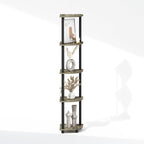 Furinno Turn-N-Tube Storage Shelves, 5-Tier Book Shelf, Corner Shelf, Toolless - Image 7