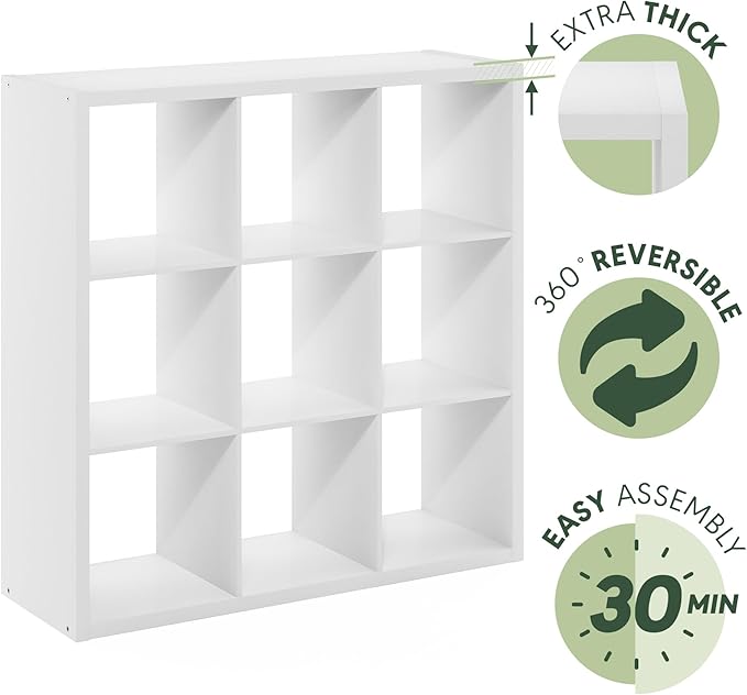 Furinno Cubicle Open Back Decorative Cube Storage Organizer - Image 6