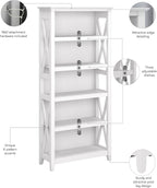 Bush Home Tall 5 Shelf Bookcase - Image 5