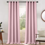 Yakamok Room Darkening Curtains 52x108 inch Long Pink-Living Room | 2 panels by Yakamok