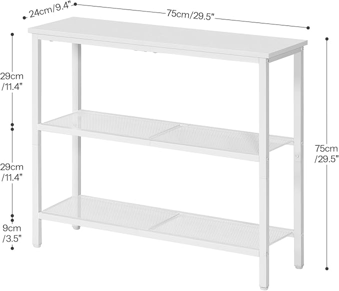 HOOBRO 29.5" Narrow Console Table, 3 Tier Entryway Table - Image 3