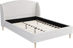 Christopher Knight Home Hazel Queen Size Bed Frame, Upholstered Platform Bed - Image 8