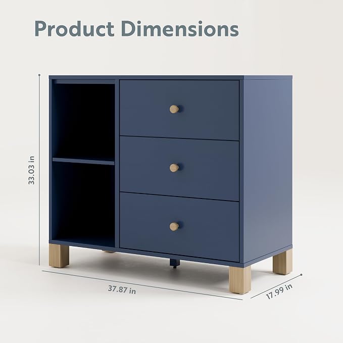 Storkcraft California 3 Drawer Combo Dresser – GREENGUARD Gold Certified - Image 3