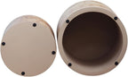 Nesting Coffee Table Set of 2 for Living Room, Modern Round Wooden Circle - Image 6