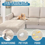 H.VERSAILTEX Velvet Stretch Sectional Couch Covers - Image 3