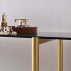 LumFurn Glass Console Table for Living Room, Foyer & Entrance, 2-Tiers - Image 9