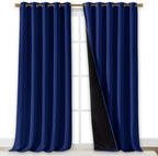 NICETOWN 100% Blackout Blinds, 70 inches x 108 inches, Royal Blue, Laundry Room - Image 2