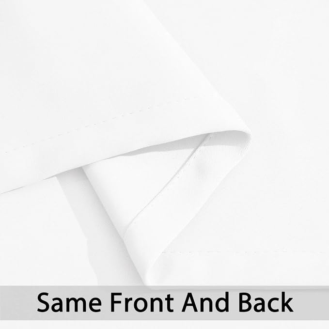 Yakamok Pure White Room Darkening Curtains 96 inch Sliding Door Drapes | 1 - Image 5