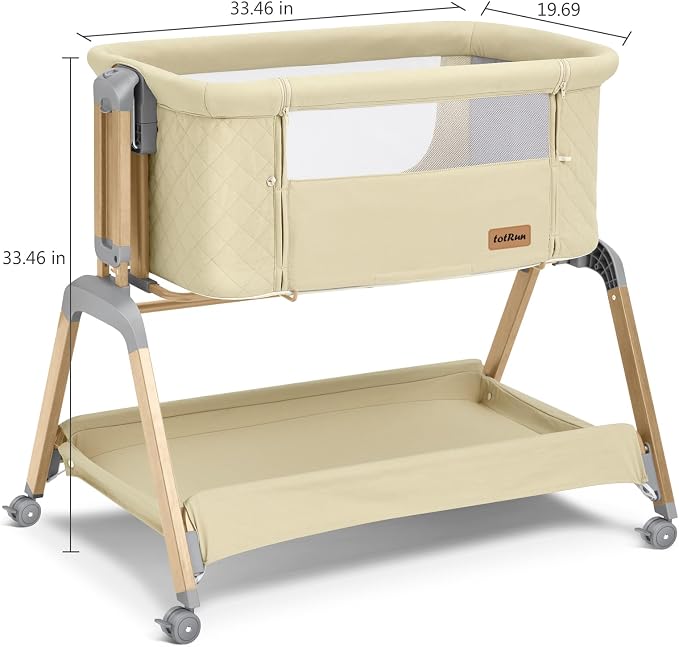 TotRun Bassinet Bedside Sleeper, Rocking Bassinets - Image 8