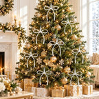 DIYDEC 18PCS Large Christmas Pearl Bow Ornament 7in Tree Hanging Decor - Image 7