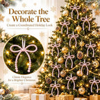 DIYDEC 18PCS Large Christmas Pearl Bow Ornament 7in Tree Topper Decor - Image 4