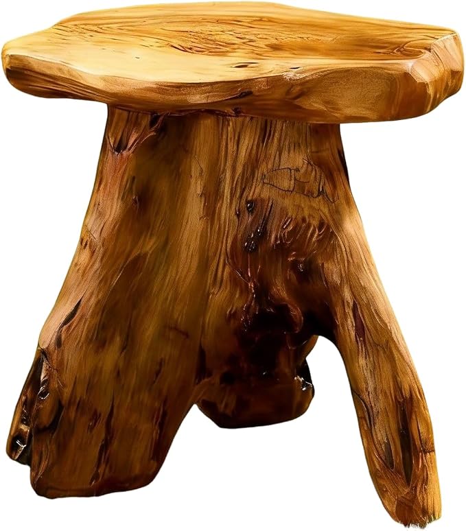 Greenage Cedar Roots Mushroom Accent Stool 12" x 15" x 13.5" Height Natural - Image 8