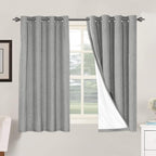 H.VERSAILTEX Linen Blackout Curtains 54 Inches Long 100% Blackout Thermal by HVERSAILTEX