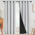 SimpleHome White 100% Blackout Curtains Room Darkening Living Room 96 Inch | by SimpleHome
