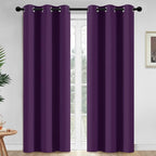 Yakamok Room Darkening Curtains 42x84 inch Length Purple-Living Room | 2 panels by Yakamok