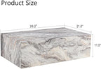 Coffee Table, Modern Faux Marble Living Room Table in Grey - Image 2