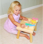 Damhorst Toys Personalized Wooden Child's Name Puzzle Stool Pastel Colors - Image 2