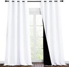 NICETOWN White 100% Blackout Curtains by NICETOWN