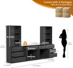 TUSY 71" Large TV Stand Set - Image 2